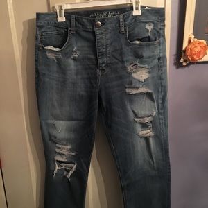 American Eagle CROP relaxed tomgirl jeans